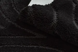 Kúpeľňový koberček SUPREME WAVES vlny, čierny