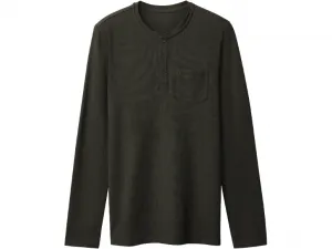 esmara Men Pánske tričko s dlhým rukávom (tmavozelená, XL (56/58))