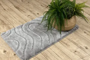 Kúpeľňový koberček SUPREME WAVES vlny, sivý