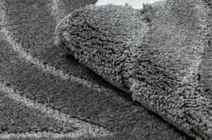 Kúpeľňový koberček SUPREME WAVES vlny, sivý