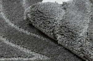Sada kúpeľňových koberčekov SUPREME WAVES vlny, sivá