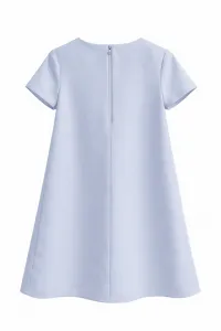 Fashionkids Dievčenské spoločenské šaty svetlomodré s kvetom Farba: Modrá, Veľkosť: 158