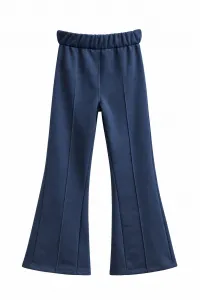 Fashionkids Dievčenské úpletové nohavice tmavo modré – pohodlné a štýlové Farba: Modrá, Veľkosť: 116
