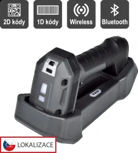 Virtuos HW-857 CCD 2D průmyslová, čtečka, bezdrátová, USB, tmavě šedá