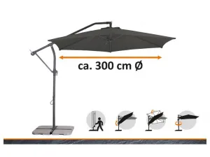 Schneider Slnečník Palmera 300 (antracitová)