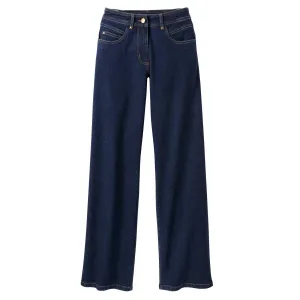 Široké nohavice z denimu s 5 vreckami