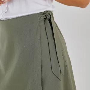 Sukňové šortky s prímesou ľanu