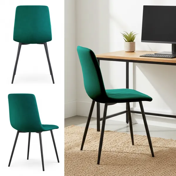 Ak furniture Čalouněná jídelní židle Livo lahvově zelená
