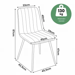 Ak furniture Čalouněná jídelní židle Livo béžová