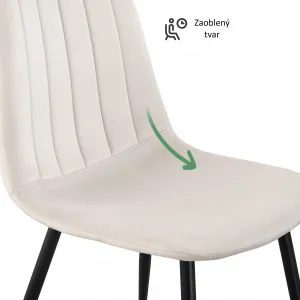 Ak furniture Čalouněná jídelní židle Lumo béžová