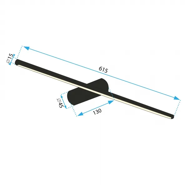 TooLight Kúpeľňové LED svietidlo APP1348-W 61,5 cm temne zlaté/neutrálna biela