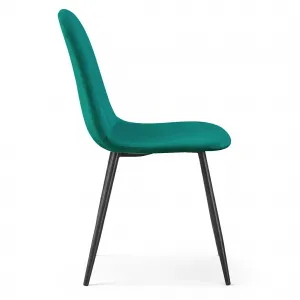 Ak furniture Čalouněná jídelní židle Lumo lahvově zelená