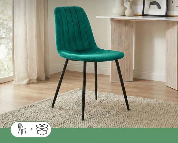 Ak furniture Čalouněná jídelní židle Lumo lahvově zelená