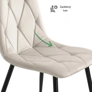 Ak furniture Čalouněná jídelní židle Milo béžová