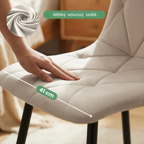 Ak furniture Čalouněná jídelní židle Milo béžová