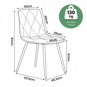 Ak furniture Čalouněná jídelní židle Milo béžová