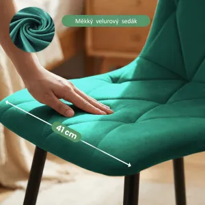 Ak furniture Čalouněná jídelní židle Milo lahvově zelená