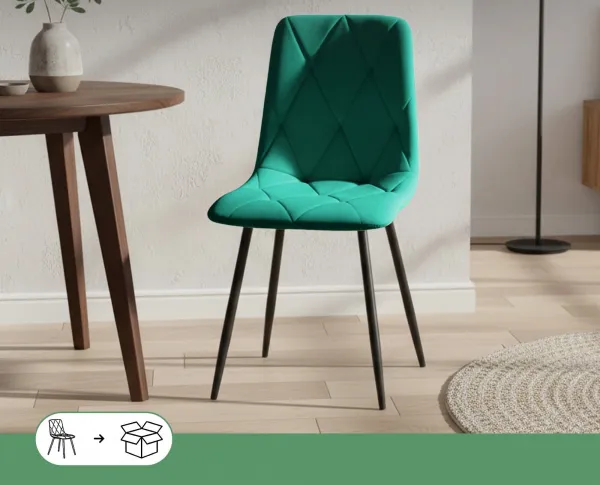 Ak furniture Čalouněná jídelní židle Milo lahvově zelená