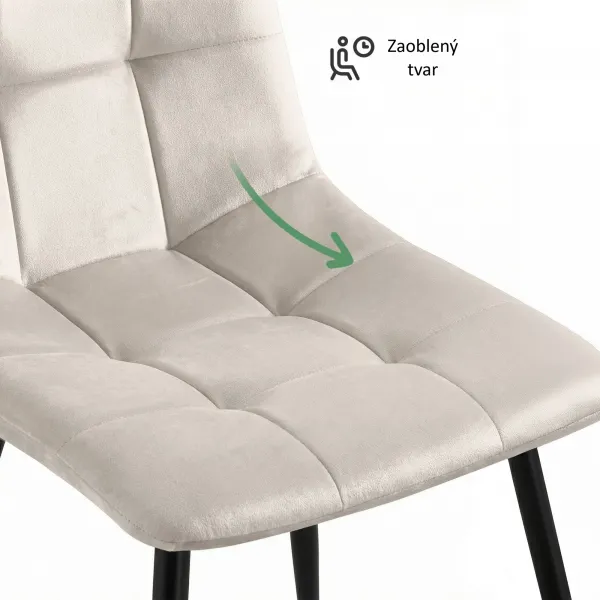 Ak furniture Čalouněná jídelní židle Nero béžová