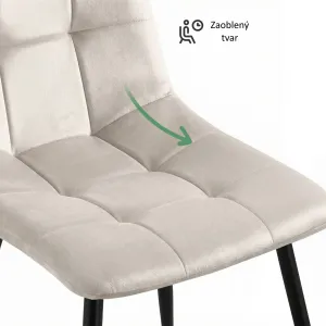 Ak furniture Čalouněná jídelní židle Nero béžová