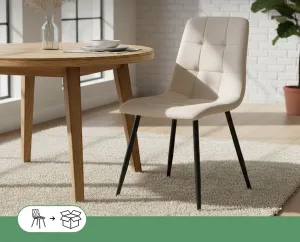 Ak furniture Čalouněná jídelní židle Nero béžová