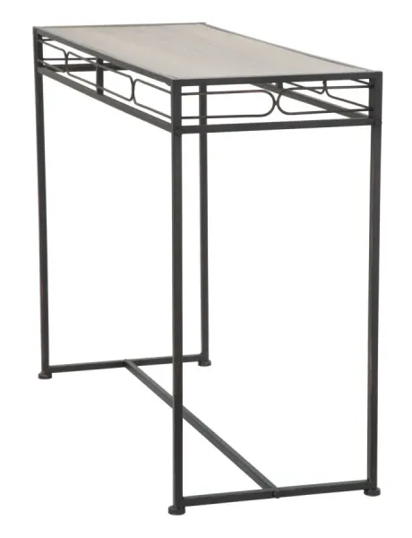 Mauro Ferretti Konzolový stolík Essential 110 cm čierny/hnedý