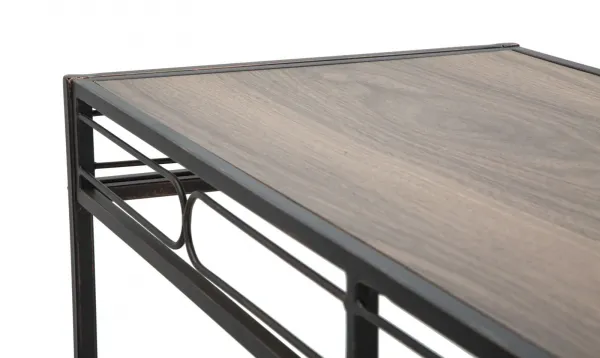 Mauro Ferretti Konzolový stolík Essential 110 cm čierny/hnedý