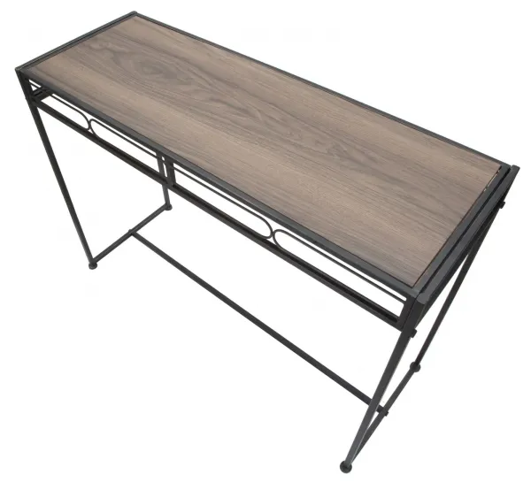 Mauro Ferretti Konzolový stolík Essential 110 cm čierny/hnedý