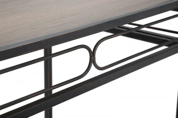 Mauro Ferretti Konzolový stolík Essential 110 cm čierny/hnedý