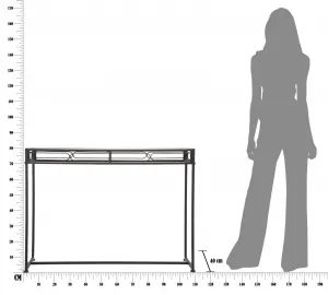 Mauro Ferretti Konzolový stolík Essential 110 cm čierny/hnedý