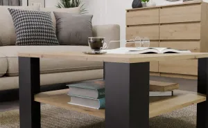 TP Living Konferenčný stolík Lawa Square 68 cm dub artisan/čierny