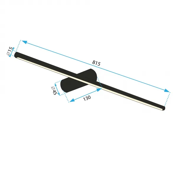TooLight Kúpeľňové LED svietidlo APP1343-W 81,5 cm čierne/neutrálna biela