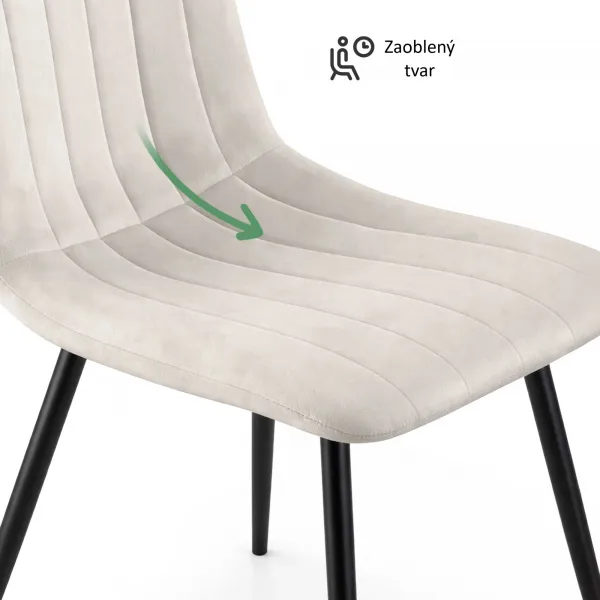 Ak furniture Čalouněná jídelní židle Livo béžová
