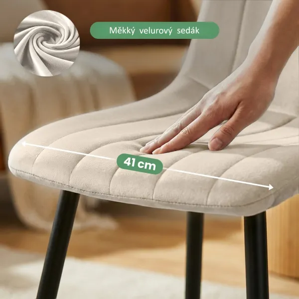 Ak furniture Čalouněná jídelní židle Livo béžová
