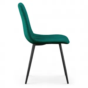 Ak furniture Čalouněná jídelní židle Livo lahvově zelená