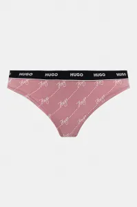 HUGO tangá dámske bavlnené s elastanom TRIPLET THONG DESIGN 3-pak