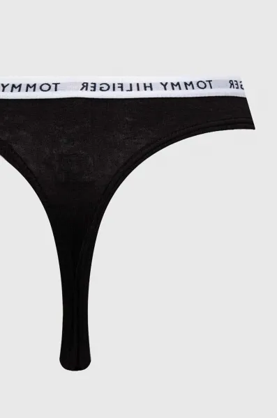 3PACK dámske tangá Tommy Hilfiger čierna (UW0UW02829 0R7) L