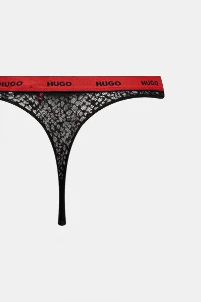 3PACK dámska tangá HUGO čierne (50535265 002) L
