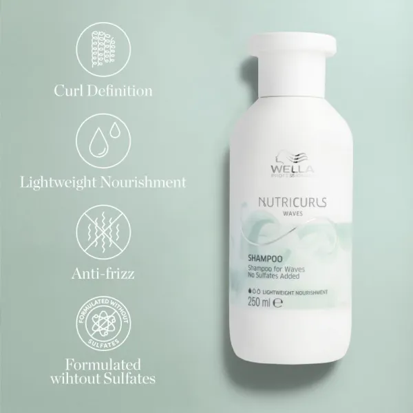 Wella Professionals Nutricurls Waves hydratačný šampón pre vlnité vlasy 1000 ml