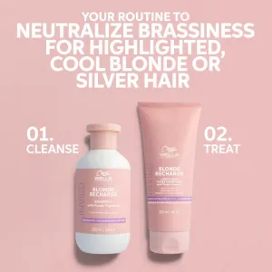 Wella Professionals Invigo Blonde Recharge fialový kondicionér neutralizujúci žlté tóny 200 ml