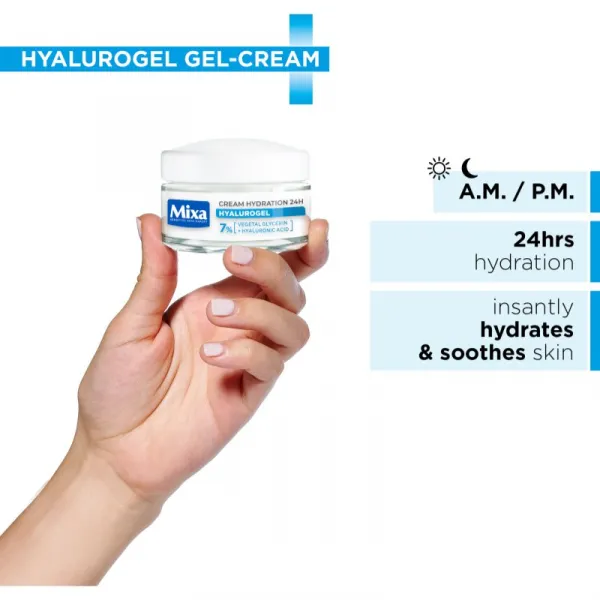 Mixa Hyalurogel denný a nočný krém s kyselinou hyalurónovou 2x50 ml