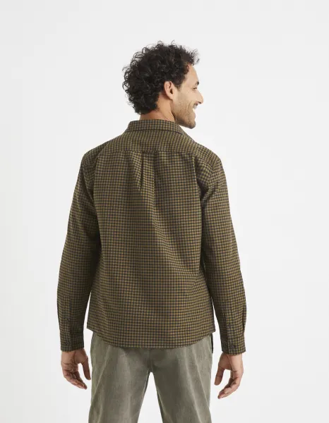 Celio Plaid Shirt 100% Cotton - Mens