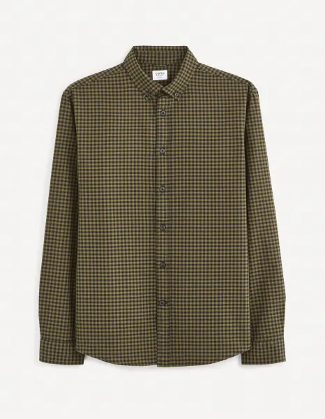 Celio Plaid Shirt 100% Cotton - Mens