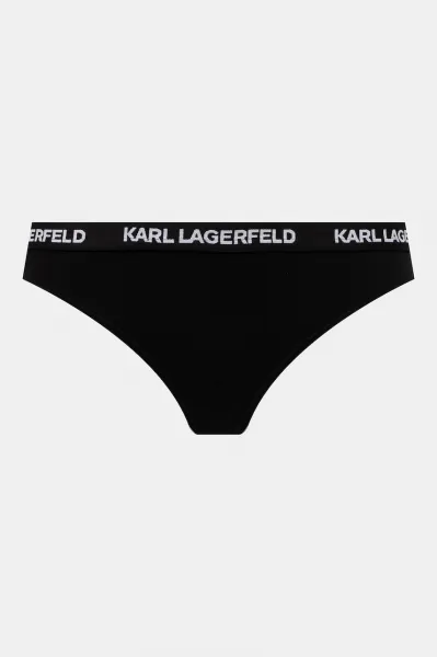 Spodná Bielizeň Karl Lagerfeld Logo Thong Black/White/Grey
