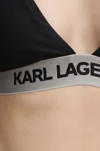 Plavky Karl Lagerfeld Logo Triangle Top W/ Elastic Black