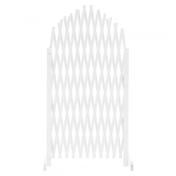Mriežková zástena, biela/drevo, 250 cm, KEJLY