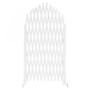 Mriežková zástena, biela/drevo, 250 cm, KEJLY