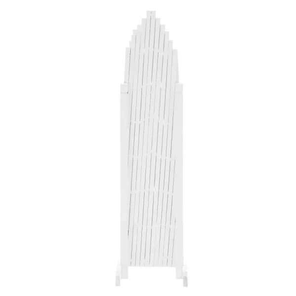 Mriežková zástena, biela/drevo, 250 cm, KEJLY
