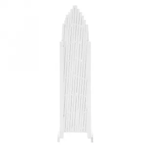 Mriežková zástena, biela/drevo, 250 cm, KEJLY