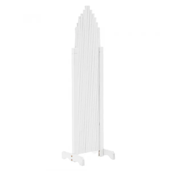 Mriežková zástena, biela/drevo, 250 cm, KEJLY
